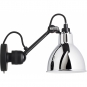 DCW - Lampe Gras N°304 SW Wandleuchte - Gestell Schwarz Chrom | Rund