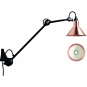 DCW - Lampe Gras N°222 Wandleuchte - Gestell Schwarz Kupfer/Weiß | Konisch