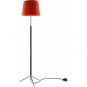 Santa & Cole - Pie de Salon G3 Stehleuchte Chrom Rot/Bernstein