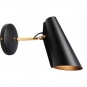 Northern - Birdy Wandleuchte Schwarz / Messing | Kurz