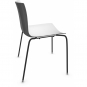 Arper - Catifa 46 0251 Stuhl zweifarbig Weiß-Anthrazit | Schwarz