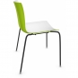 Arper - Catifa 46 0251 Stuhl zweifarbig Weiß-Grün | Schwarz