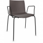Arper - Catifa 46 0251 Armlehnstuhl einfarbig Dunkelbraun | Schwarz