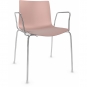 Arper - Catifa 46 0251 Armlehnstuhl einfarbig Rosé | Verchromt