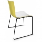 Arper - Catifa 46 0278 Kufenstuhl zweifarbig Weiß-Gelb | Schwarz