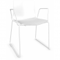Arper - Catifa 46 0278 Kufenstuhl mit Armlehnen einfarbig Weiß | Weiß