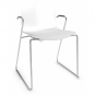 Arper - Catifa 46 0287 Armlehnen-Kufenstuhl einfarbig Weiß