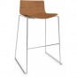 Arper - Catifa 46 0571 Barhocker Holz H 76cm Eiche Natur | Verchromt