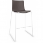 Arper - Catifa 46 0471 Barhocker einfarbig H 76cm Dunkelbraun | Weiß