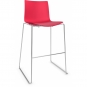Arper - Catifa 46 0471 Barhocker einfarbig H 76cm Rot | Verchromt