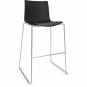 Arper - Catifa 46 0471 Barhocker einfarbig H 76cm Schwarz | Verchromt