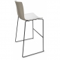 Arper - Catifa 46 0471 Barhocker zweifarbig H 76cm Weiß-Taubengrau | Schwarz