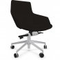 Arper - Aston Conference Syncro 1933 Stuhl mit Rollen Weichleder Schwarz