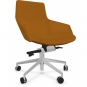 Arper - Aston Conference Syncro 1933 Stuhl mit Rollen Kunstleder Braun