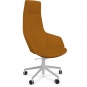Arper - Aston Direction 1924 Stuhl mit Rollen Kunstleder Braun