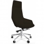Arper - Aston Direction Syncro 1919 Stuhl mit Rollen Schwarz (Weichleder PF00006)