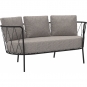 Vermobil - Daisy Sofa 2-Sitzer DE630 Schwarz | Grey Mud Star (Avant-Garde)