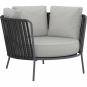 Vermobil - Daisy Rope Maxi Lounge Sessel DE70XI Antik-grau | Lehmgrau | Grau (Business)