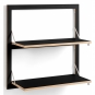 Ambivalenz - Fläpps Regal 80x80-2 cm, 2 Flächen Schwarz