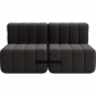 Ambivalenz - Curt Sofa Set 4 Grau / Braun (Jet 9108)