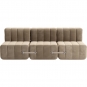 Ambivalenz - Curt Sofa Set 6 Grau / Braun (Barcelona Vole V3347/15)