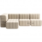 Ambivalenz - Curt Sofa Set 9 Grau/Beige (Jet 9110)