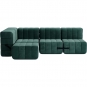 Ambivalenz - Curt Sofa Set 9 Serpentine Grün (Barcelona V3347/39)