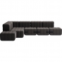 Ambivalenz - Curt Sofa Set 12 Grau / Braun (Jet 9108)