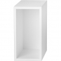 Muuto - Stacked Regal mit Rückwand Klein | Weiß