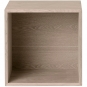 Muuto - Stacked Regal mit Rückwand Mittel | Eiche