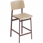 Muuto - Loft Barhocker 65 cm | Rot/Eiche