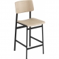 Muuto - Loft Barhocker 65 cm | Schwarz/Eiche