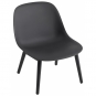 Muuto - Fiber Lounge Chair mit Holzgestell Schwarz