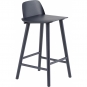 Muuto - Nerd Barhocker, niedrig Midnight Blau
