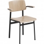 Muuto - Loft Stuhl mit Armlehnen Eiche/Schwarz