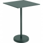 Muuto - Linear Steel Café Tisch Quadratisch H 105 cm Dunkelgrün
