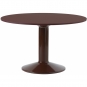 Muuto - Midst Esstisch Ø120 cm Linoleum Dunkelrot / Dunkelrot
