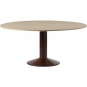 Muuto - Midst Esstisch Ø160 cm Eiche geölt / Dunkelrot