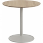 Muuto - Soft Café Tisch Ø75 cm niedrig Eiche geölt / Grau