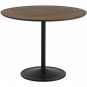 Muuto - Soft Tisch Ø95 cm niedrig Eiche dunkel geölt / Schwarz