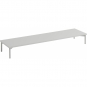 Muuto - Stacked Podium mit Rohrgestell 131x35 cm | Grau / Grau