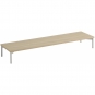 Muuto - Stacked Podium mit Rohrgestell 131x35 cm | Eiche / Grau