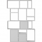 Muuto - Stacked Storage System Bücherregal Konfiguration 2 Grau