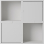 Muuto - Stacked Storage System Flur Regal Konfiguration 4 Grau