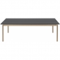 Muuto - Linear System Tisch 110 cm Schwarzes Nanolaminat/ Eiche