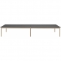 Muuto - Linear System Tisch 110 cm Configuration 2 Schwarzes Nanolaminat/ Eiche