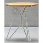 Jan Kurtz - Triad Beistelltisch Ø40cm, H48cm | Nussbaum | Weiß