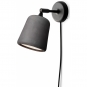 New Works - Material Wandlampe Dunkelgrauer Beton
