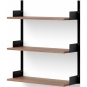 New Works - Wandregal 900 Walnuss / Schwarz