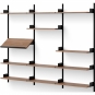 New Works - Display Wandregal 1900 Walnuss / Schwarz